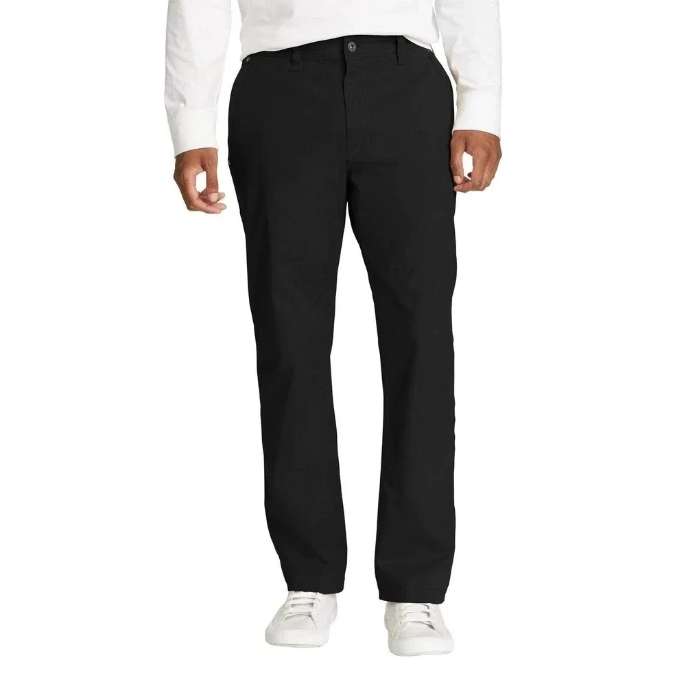 NEW Eddie Bauer Men's Size 38x29 Black Canvas Utility Pants Stretch Durable